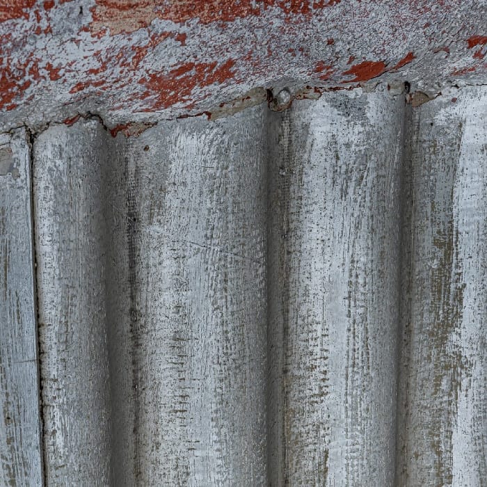 A corrugated surface of asbestos roof.