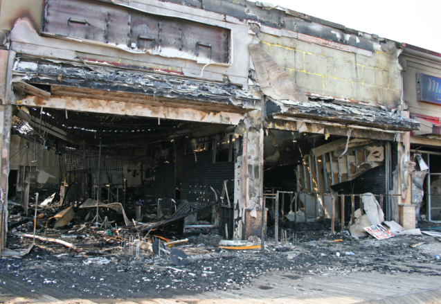 A fire destroyed five stores on the Atlantic City Board Walk
